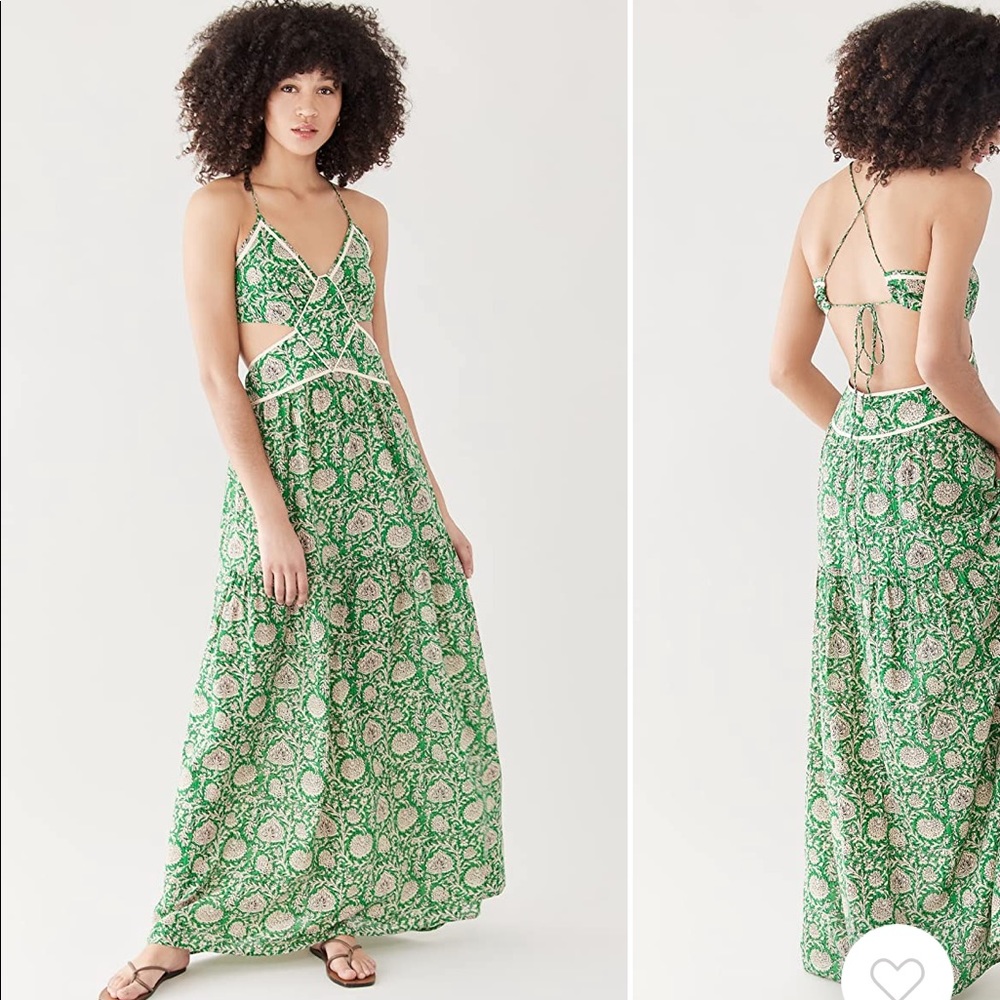 NWT ba&sh floral king maxi dress with cutouts